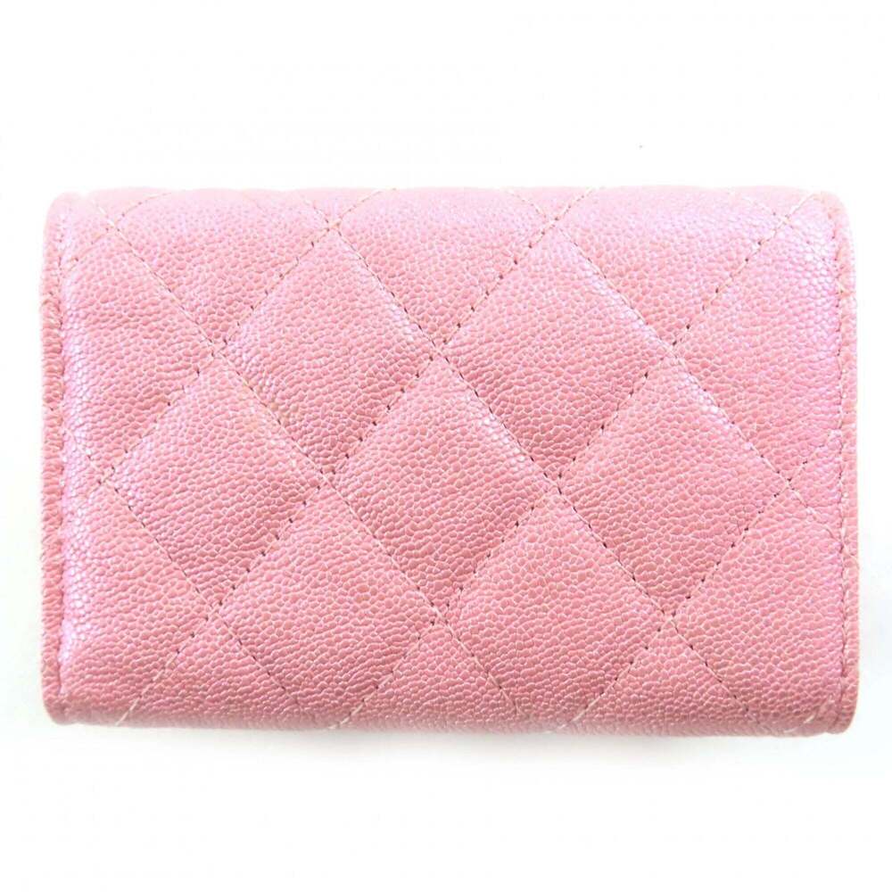 CHANEL Pink Caviar Leather Logo Wallet - Picture 3 of 12